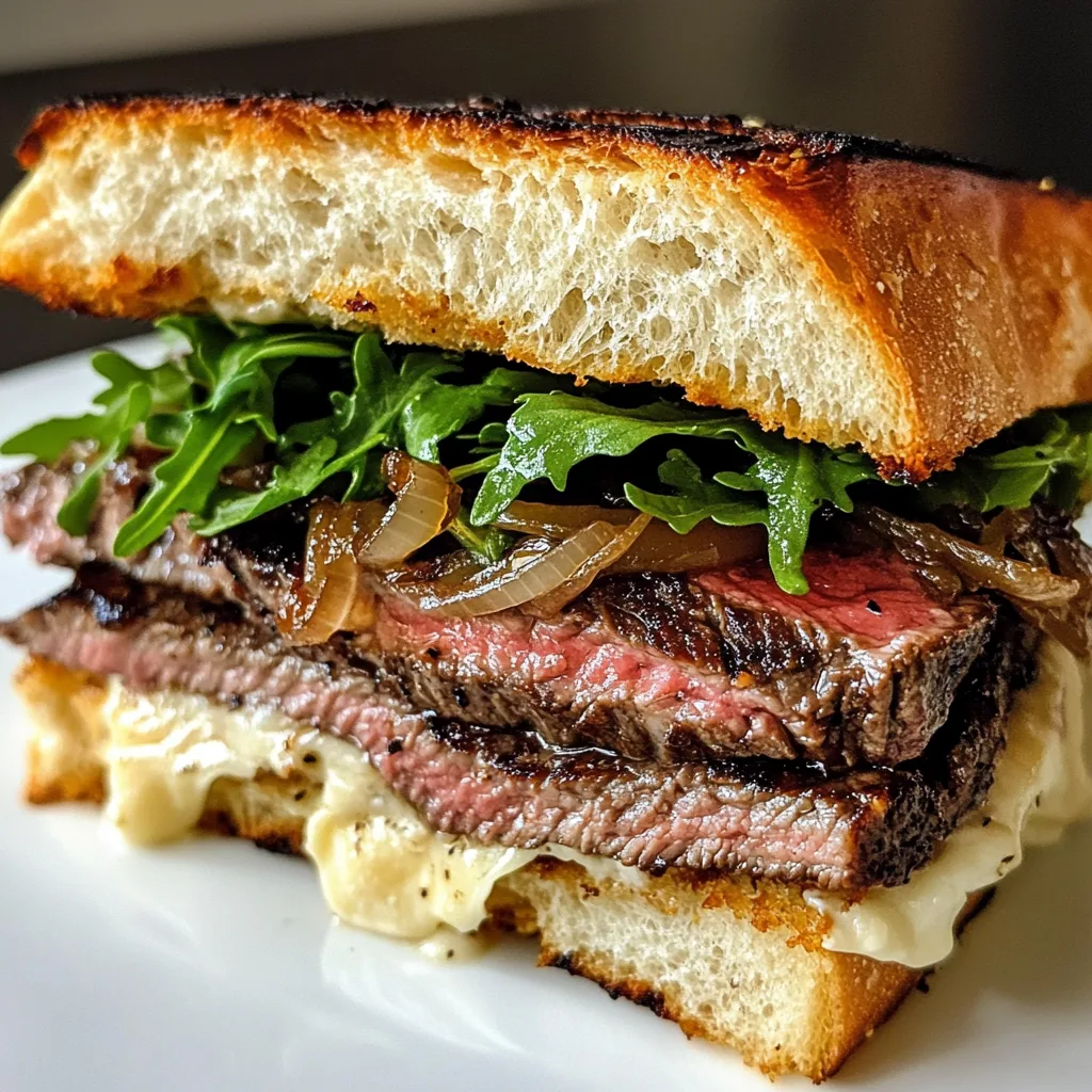 Beef Flap Meat Steak Sandwiches
