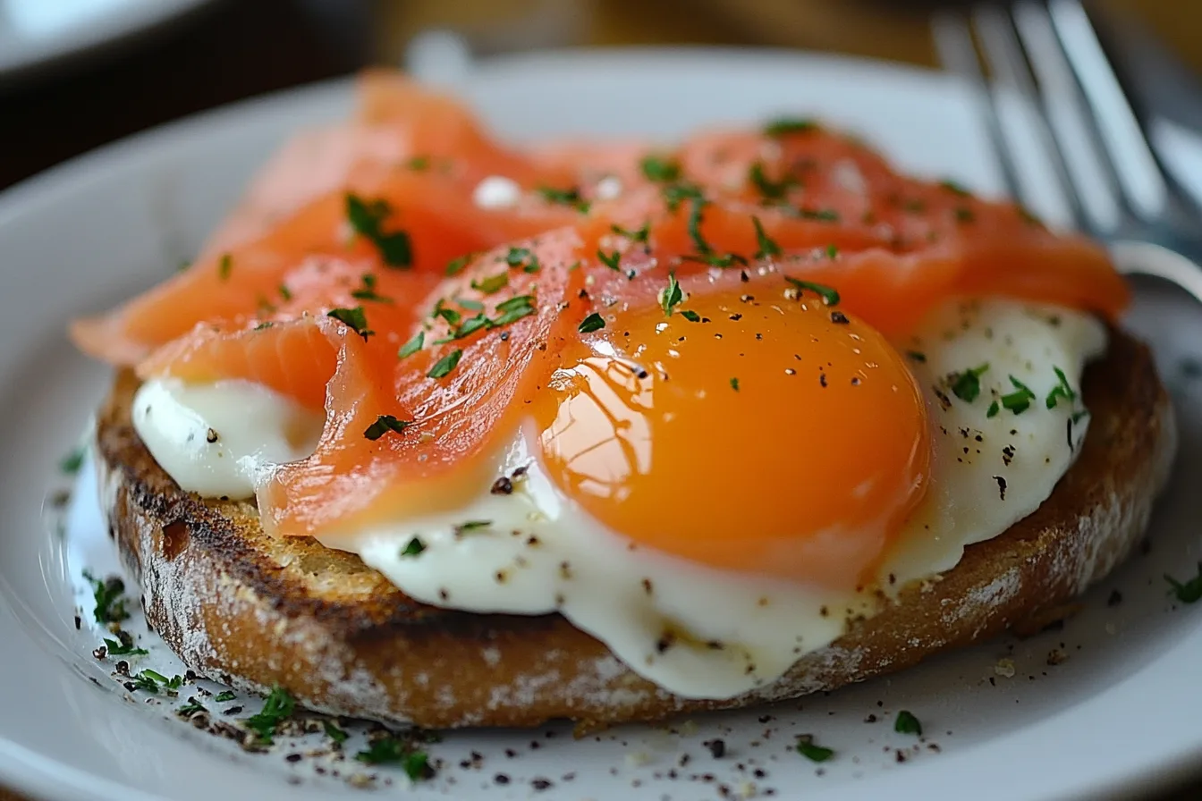 A delicious smoked salmon breakfast